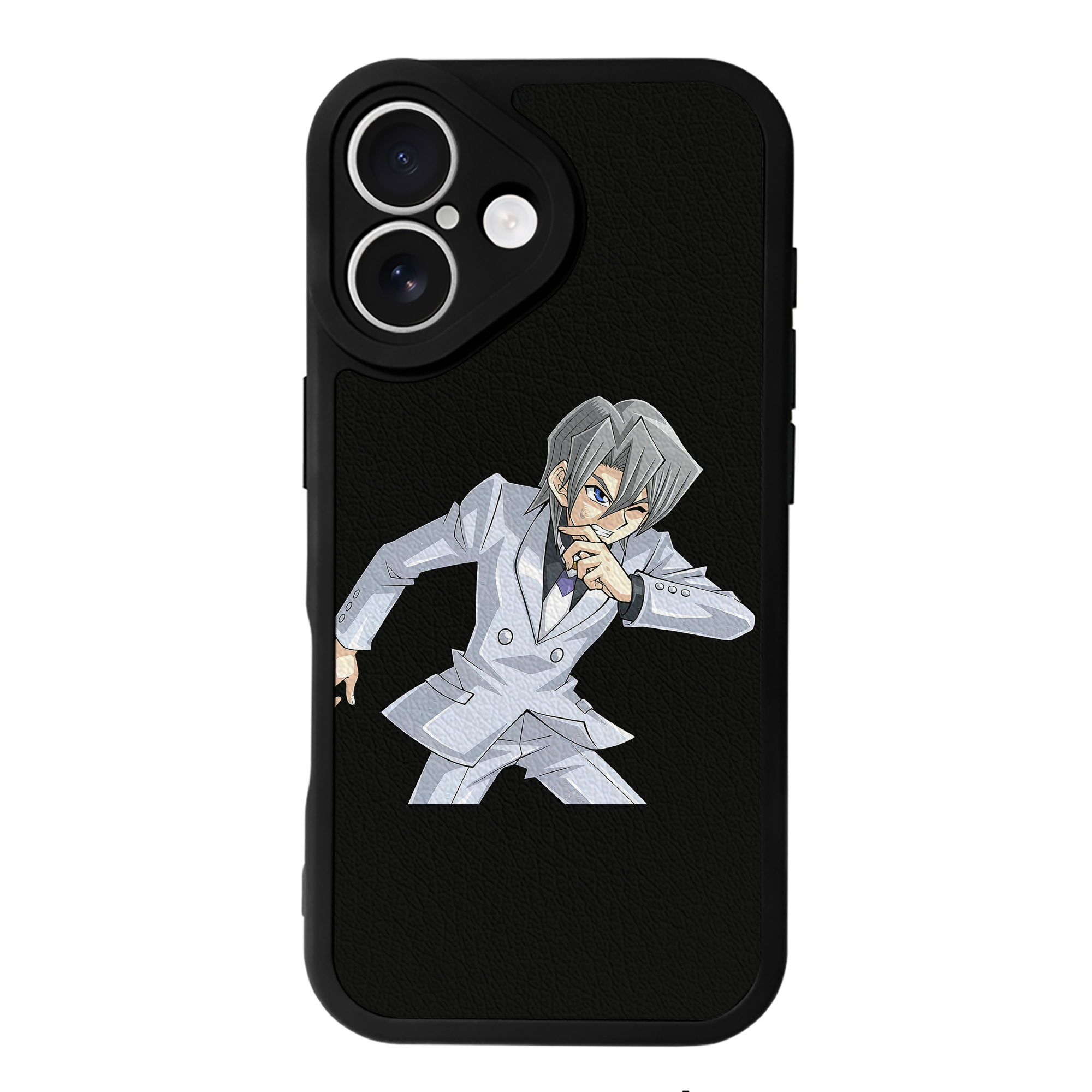 （画像用） 遊☆戯☆王 Yu-Gi-Oh! 【iPhone 16シリーズ対応】シリコンスマホケース（レザー調） 材質：シリコン